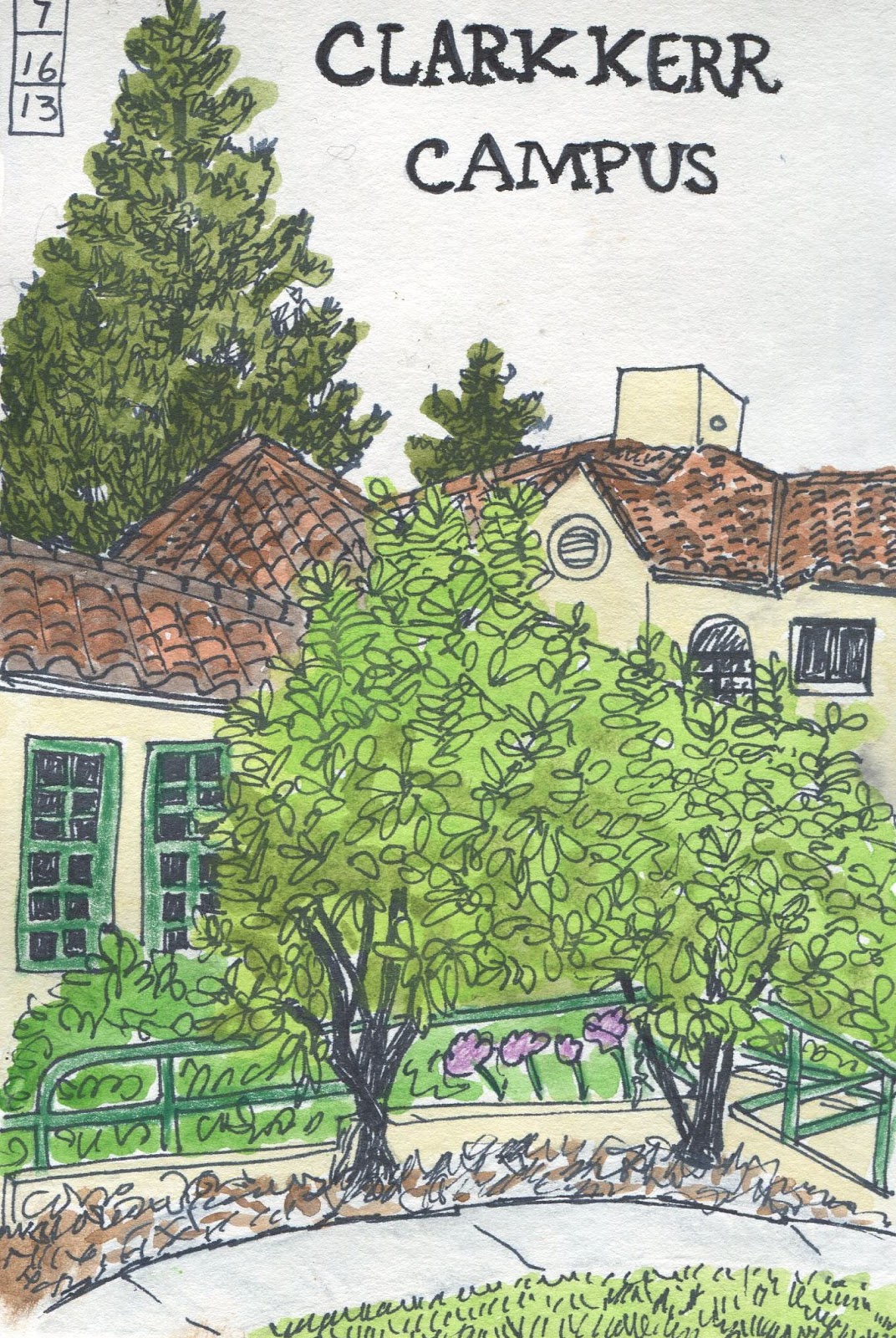 Urban Sketchers S.F. Bay Area Clark Kerr Campus, U. C. Berkeley