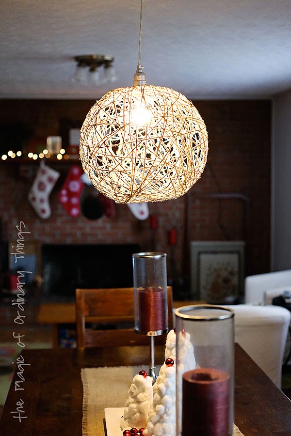 The Magic of Ordinary Things TWINE BALL LIGHT FIXTURE...
