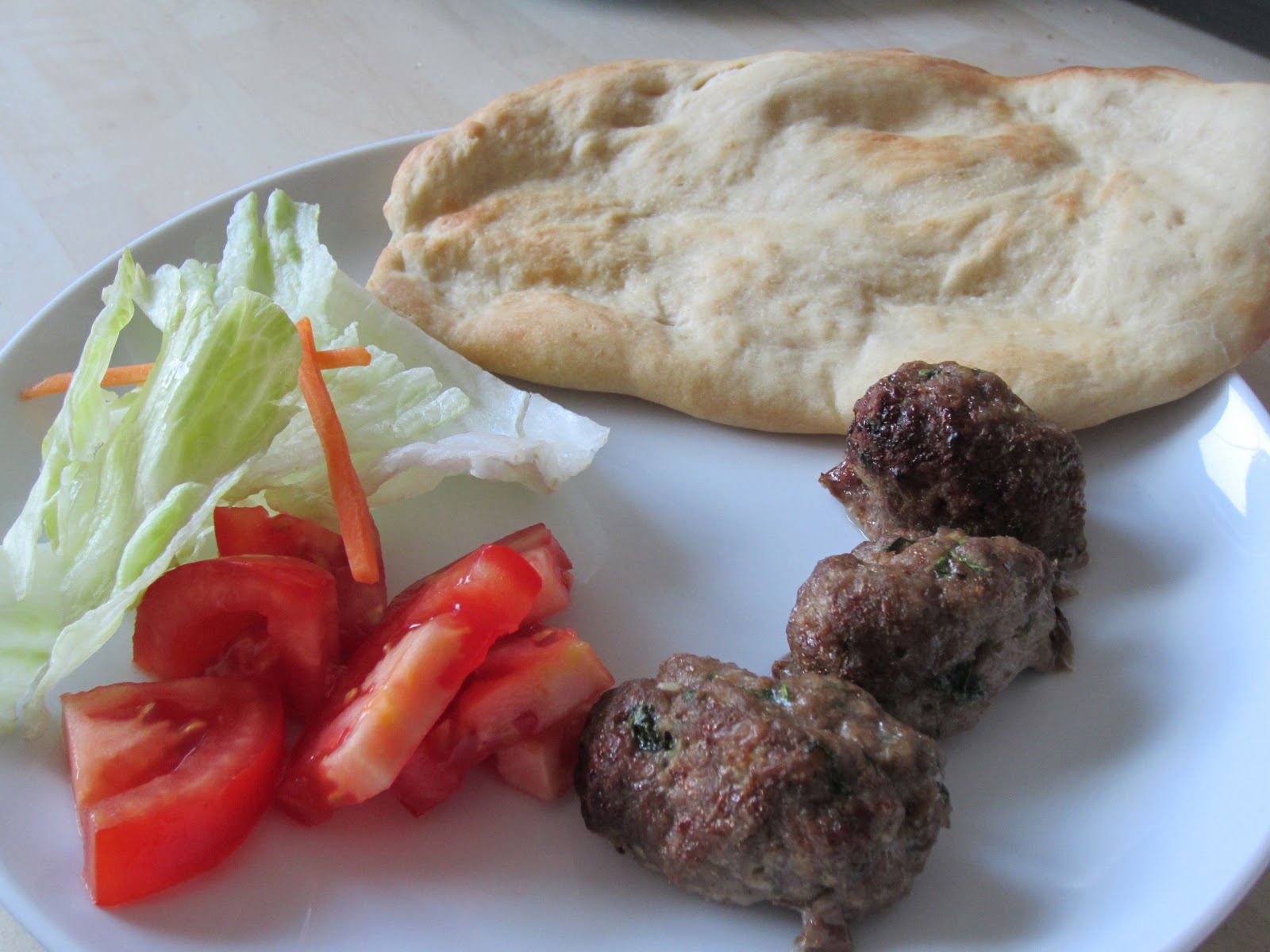 mamacook Lamb Kofta Recipe for Babies and Toddlers with homemade naan (flatbread)