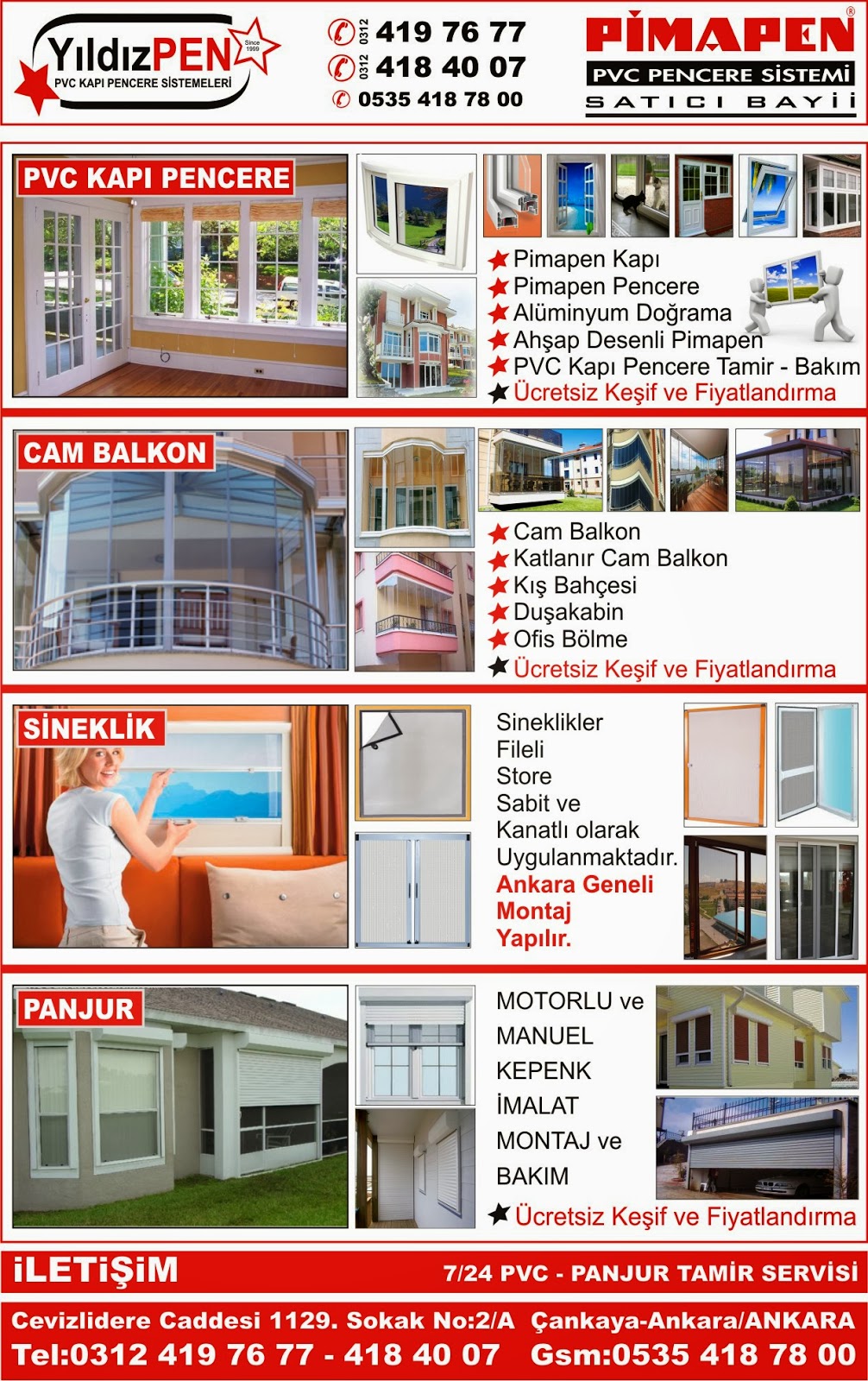 Ankara Pvc Kapi Pencere Sistemleri