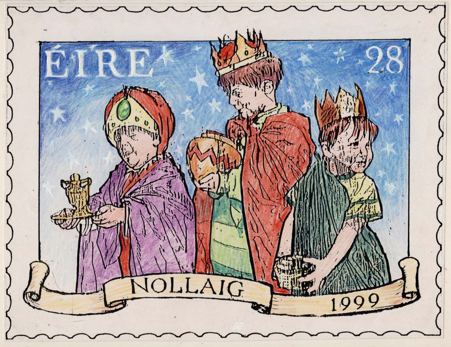 PJ Lynch Gallery Nativity Stamps from 1999