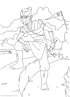 avatar the last airbander print coloring pages for free