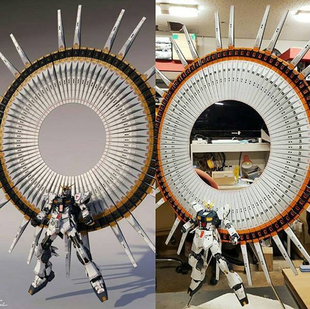nu Gundam with Over Kill Multiple Fin Funnel Gundam Kits Collection News and Reviews