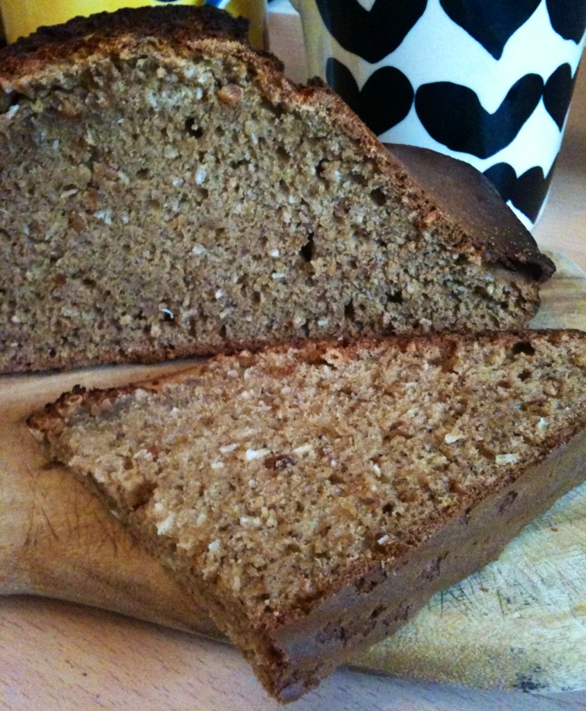 how to eat properly banana, coconut & peanut butter breakfast loaf