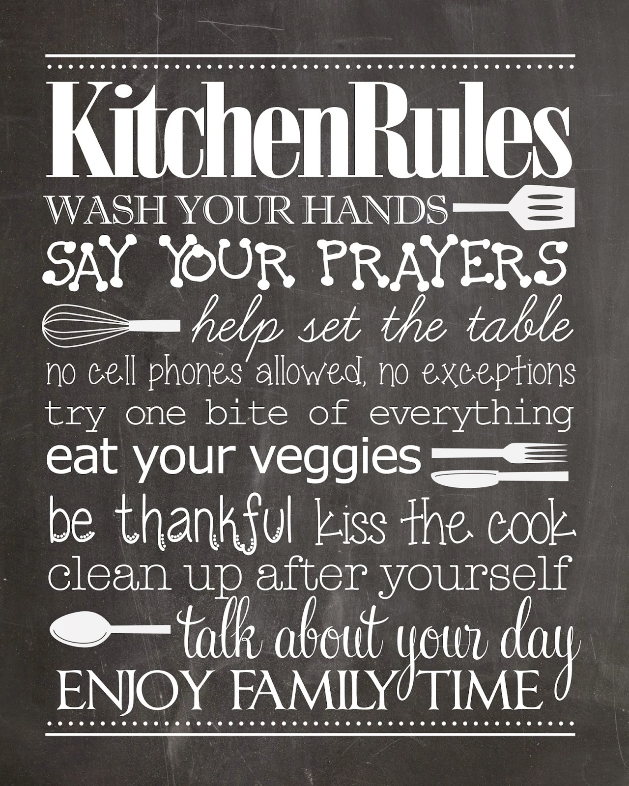 Best FREE Printables for your Kitchen. So cute!