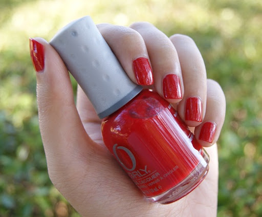7. Orly Nail Lacquer in "Haute Red" - wide 5