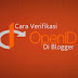 Cara Verifikasi OpenID di Blogger