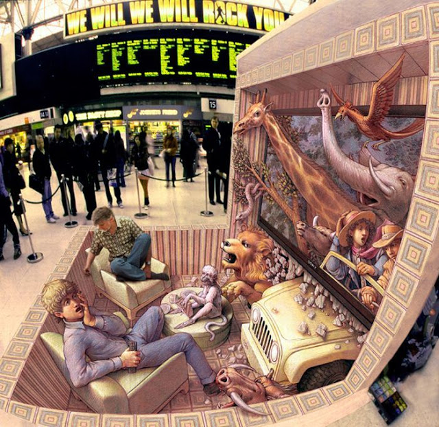 Art: 3 Dimensional Sidewalk Chalk Art