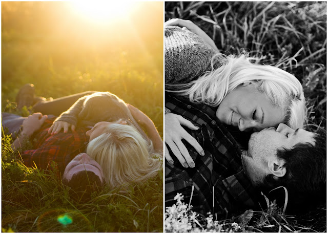 couple laying in the grass