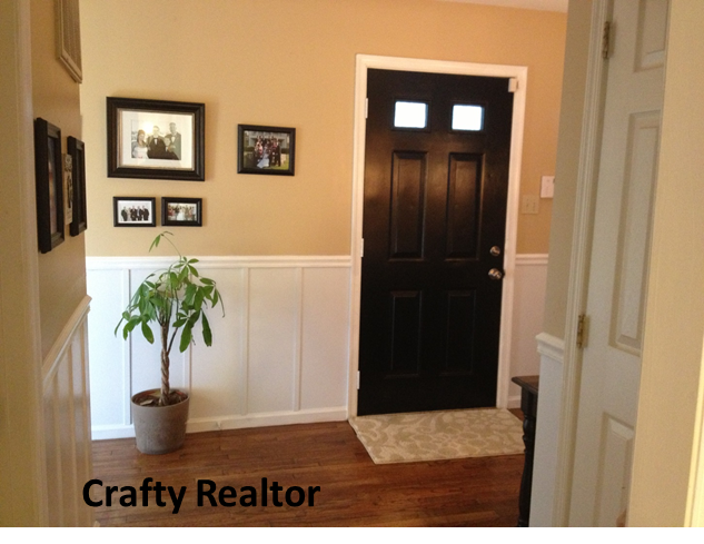 Chair Rail Gaps Part - 31: Stay Tuned For Me To Reveal The Full Foyer Makeover Which Will Include, Refinishing The Hardwood Floors, Stairs And Banister (DIY), A Larger New Rug (still ...