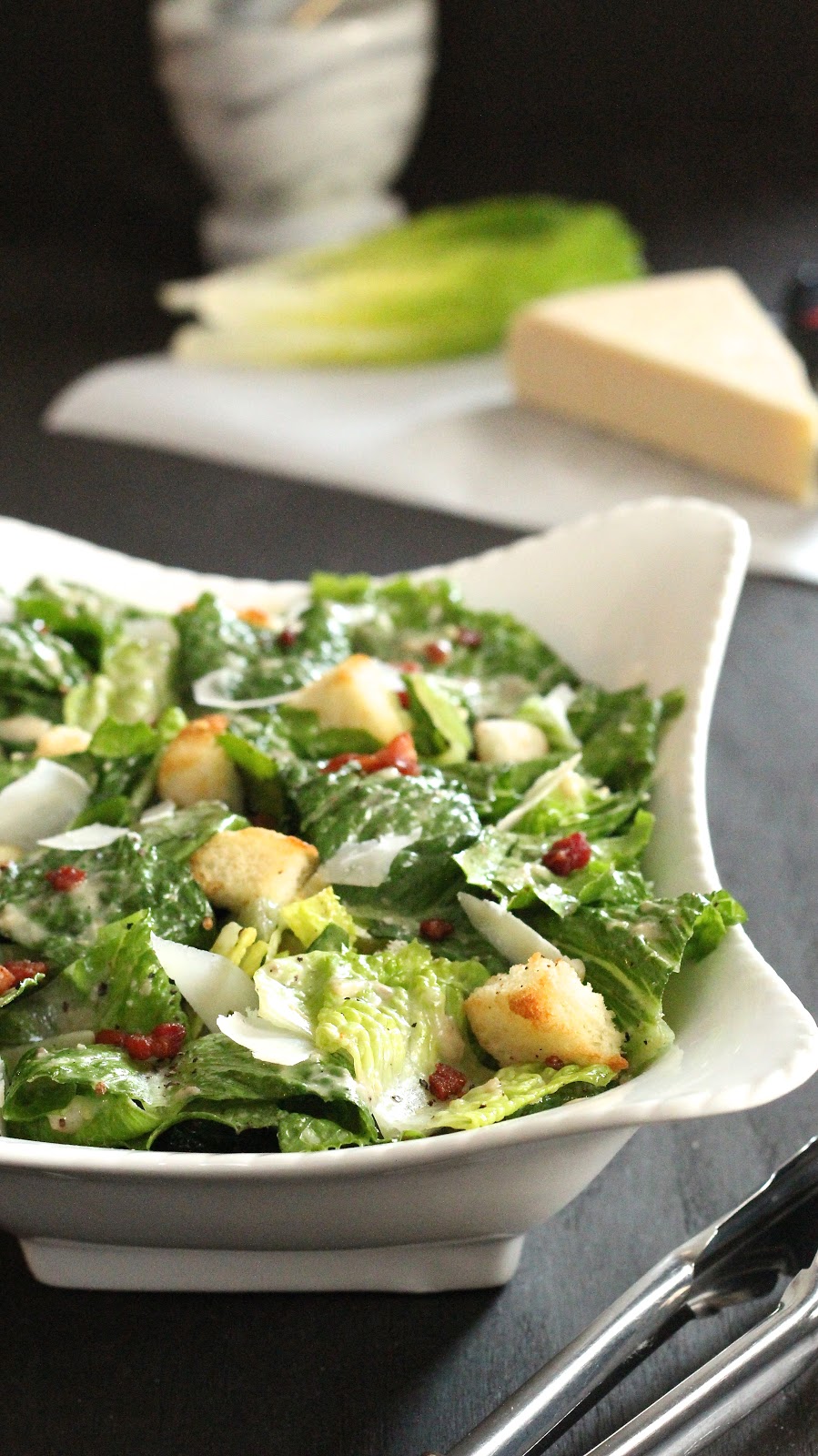 ROASTED BLACK PEPPER CAESAR SALAD WITH PANCETTA In Good Flavor