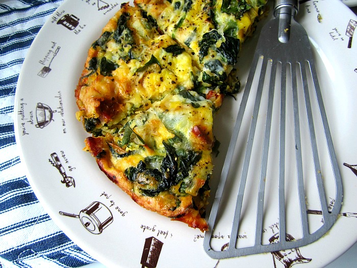 Easy Dinner Spinach & Chorizo Frittata