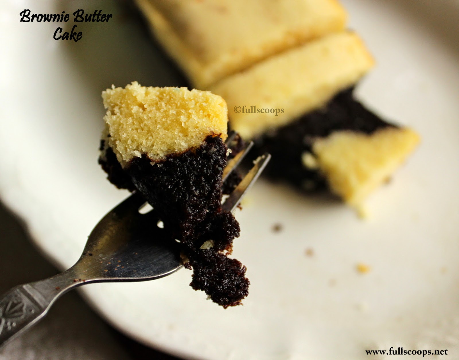 Full Scoops Brownie Butter Cake