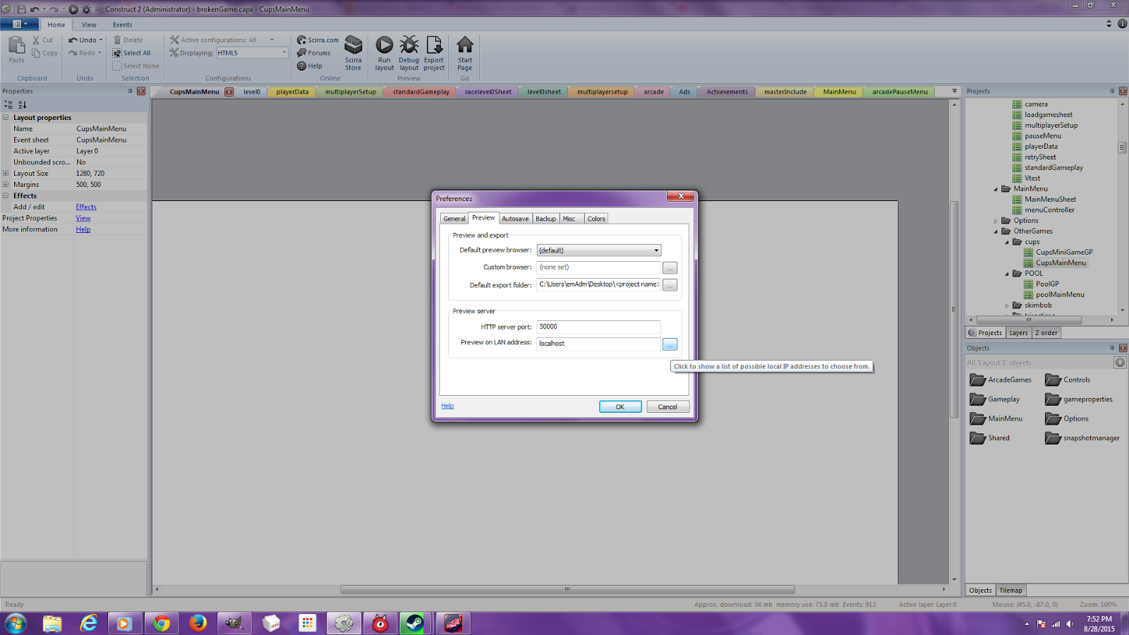 in this step once you have your preferences open you need to click on the preview tab and click on the preview on lan address more option it is the in this step once you have your preferences open you need to click on the preview tab and click on the preview on lan address more option it is the
