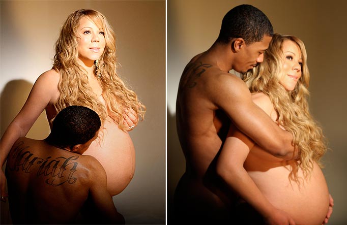 april leflye: Hot News : Mariah Carey Poses Nude & Shows Her Pregnant Belly