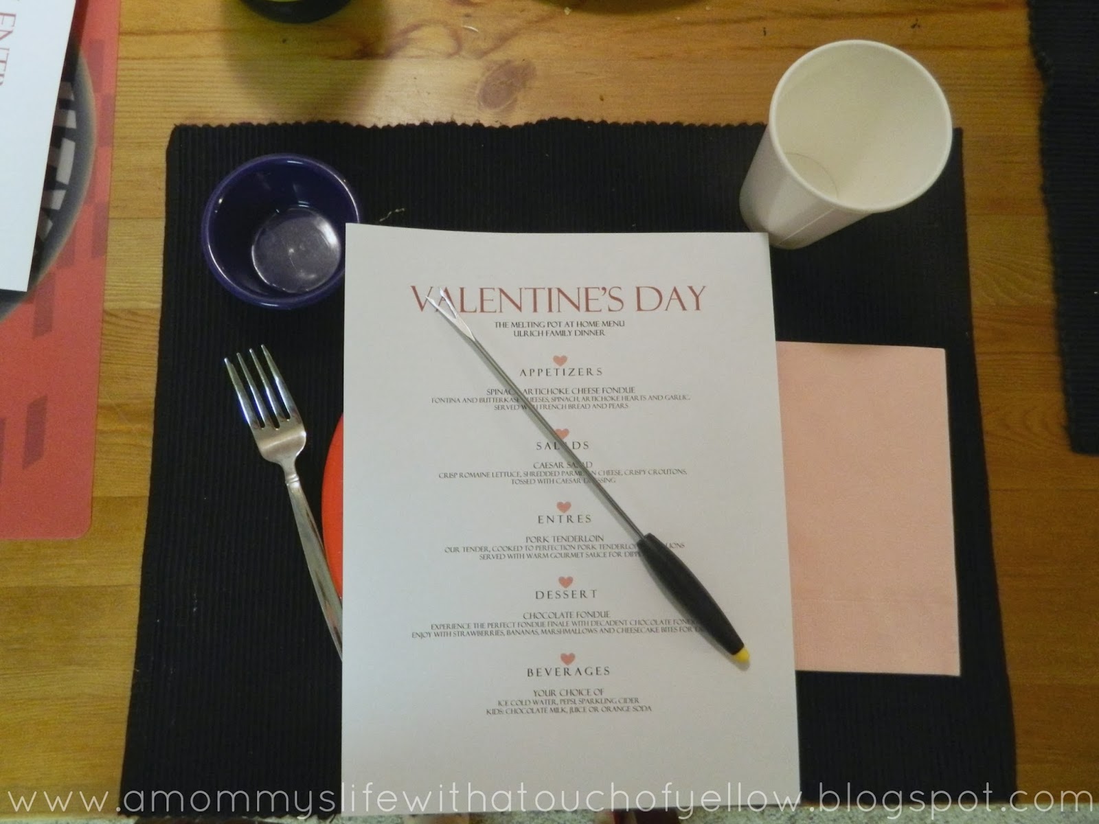 A mommy's life...with a touch of YELLOW Melting Pot at home Valentine