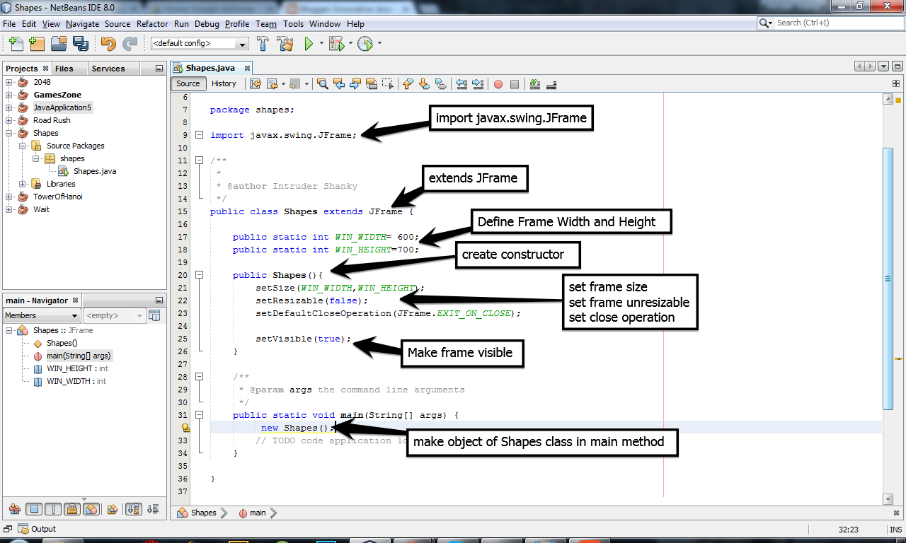 Move Shapes Using Actionlistener And Timer In Java Easy