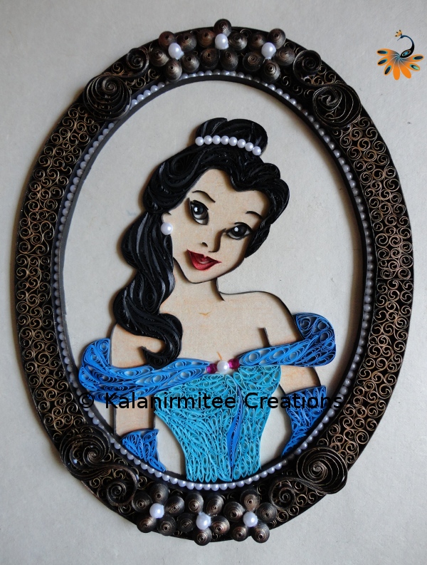 Paper Quilling Portrait of princess Kalanirmitee Creations