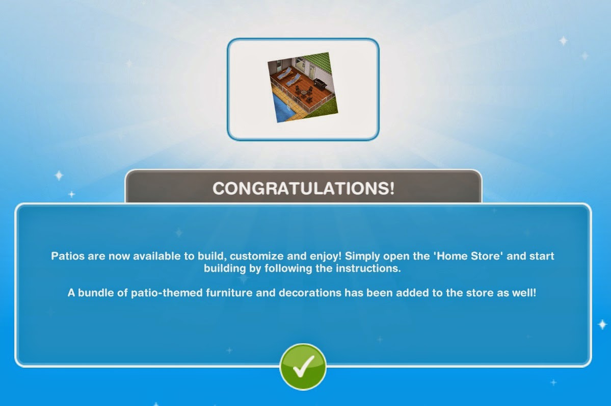 Sims Freeplay Quests and Tips Discovery Quest DIY Homes Peaceful Patio