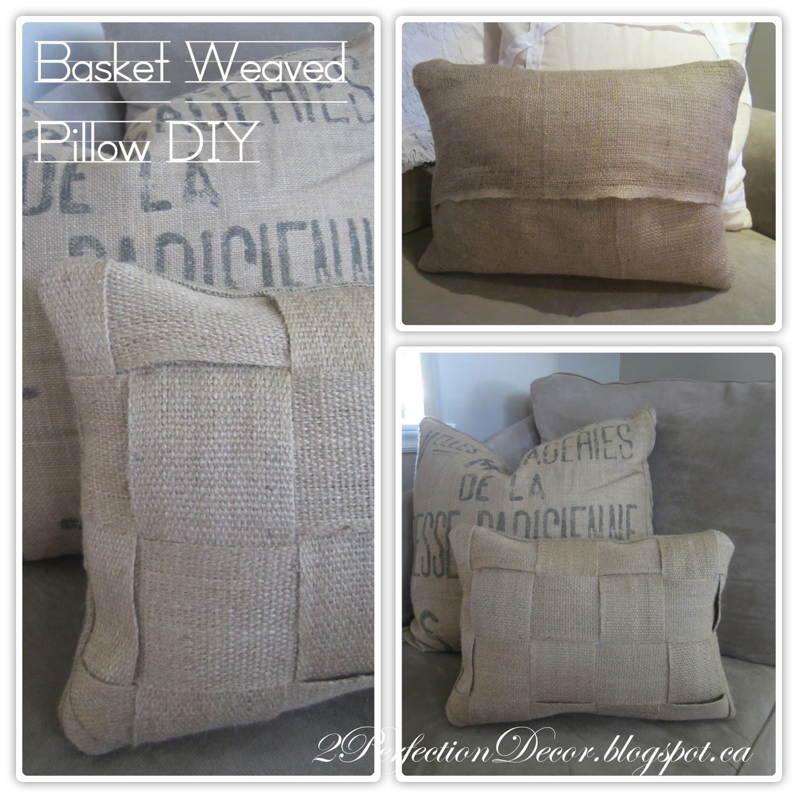 2Perfection Decor DIY Basket Weaved Lumbar Pillow Cover