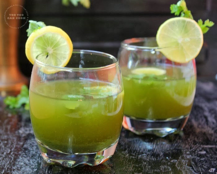 Coriander Mint Juice Coriander Mint Lemonade Coriander Cooler