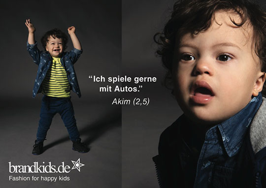 brandkids.com startet wunderbare Plakatkampagne mit Downsyndrom Models