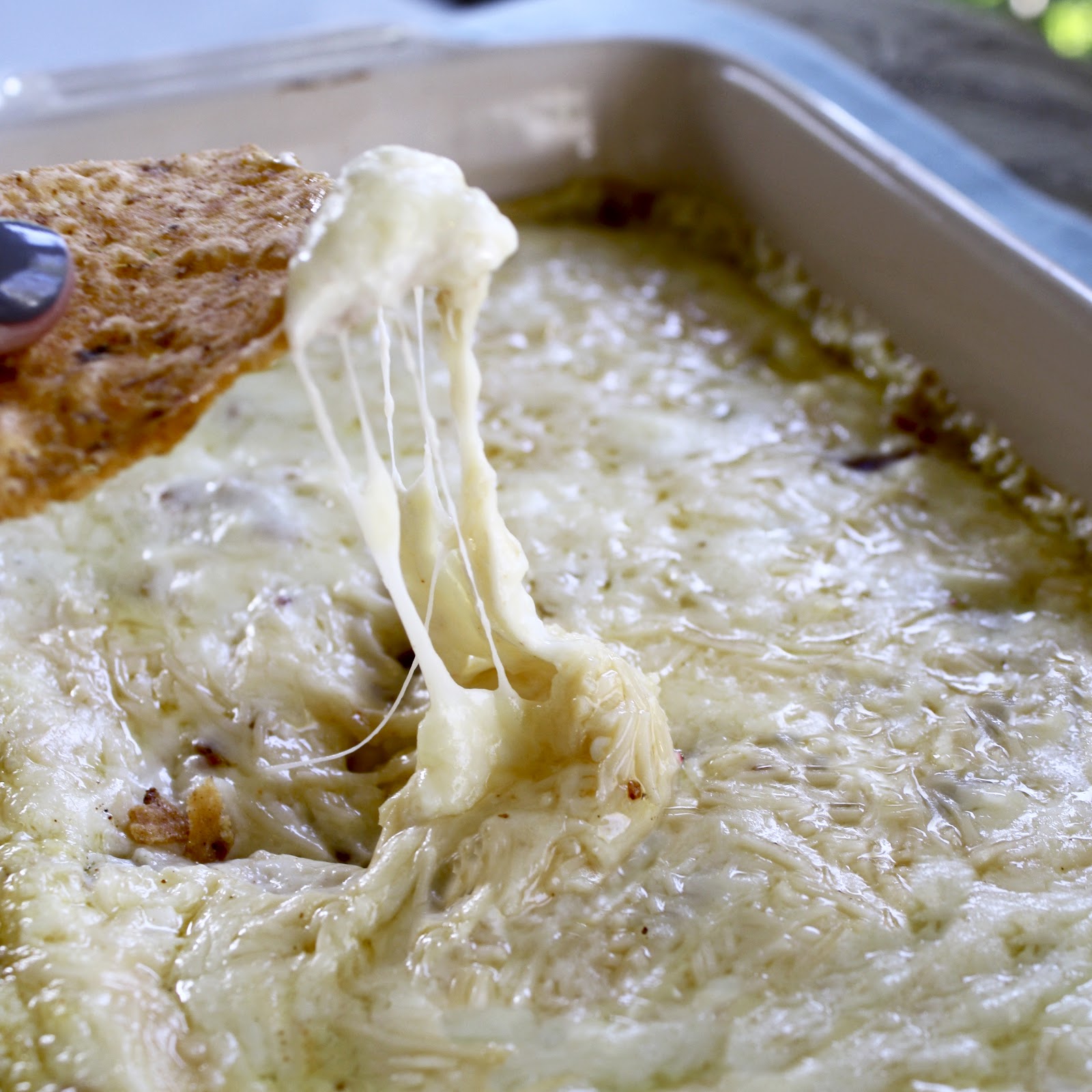 Chocolate Therapy Hot and Cheesy Bacon Dip