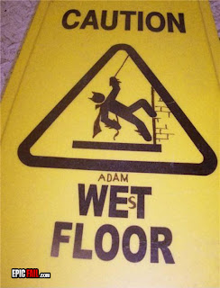 janitors' amended warning sign - Batman