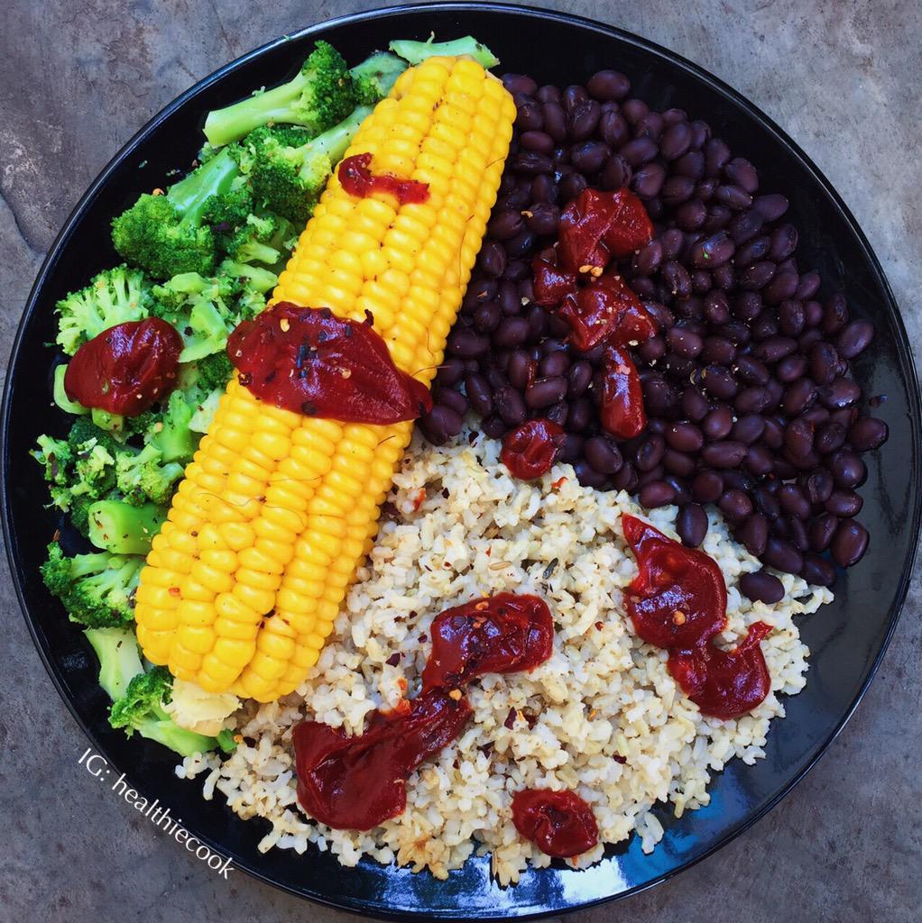 SUPER EASY Black Bean, Corn, Veggie Rice Healthiecook