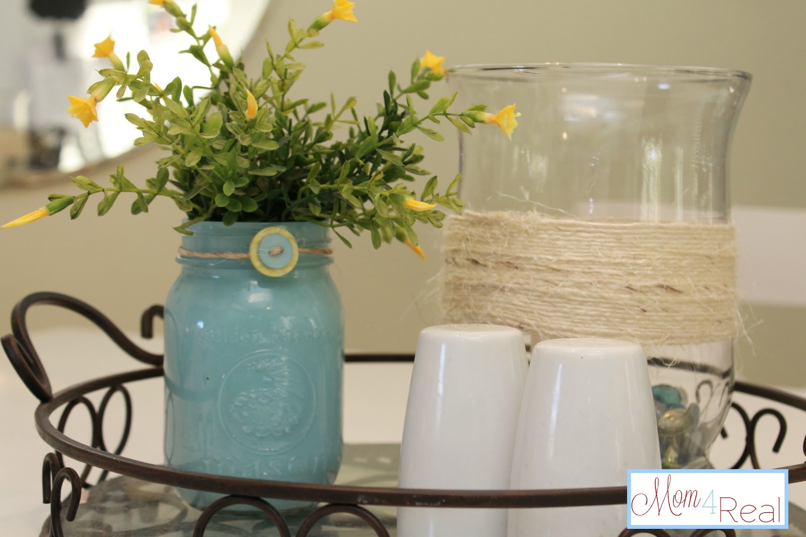 Painted Mason Jar Vase Paint On The Inside Mom 4 Real