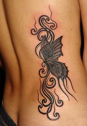 simple butterfly tattoo. Butterfly tribal tattoos are