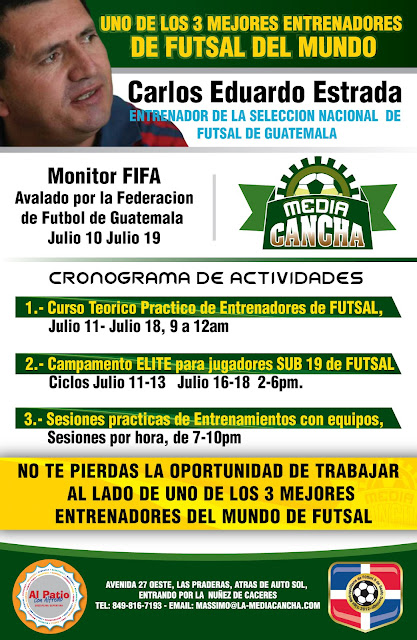 Visita al Pais del Profesor Eduardo Estrada, Entrenador de la Seleccion de Guatemala de Futsal y recientemente nominado como uno de los 3 mejores entrenadores del mundo de Futsal