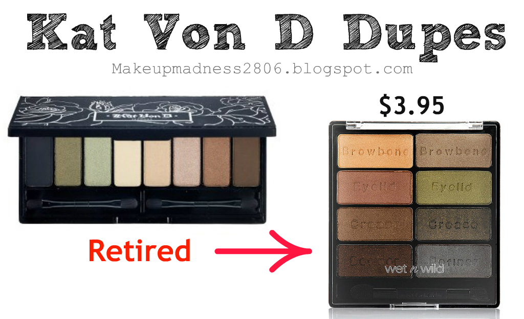 Makeup Madness Kat Von D Dupes!