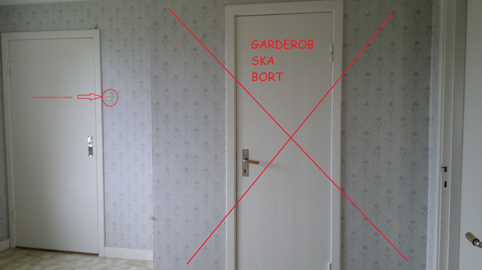 Hinnagården: renovering sovrummet