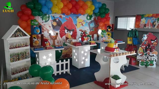 Mesa decorada Angry Birds provençal Decoração de festa Angry Birds provençal - Aniversário infantil