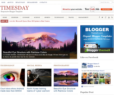 Times Day - SEO Responsive Blogger Template