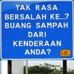papan tanda jalan