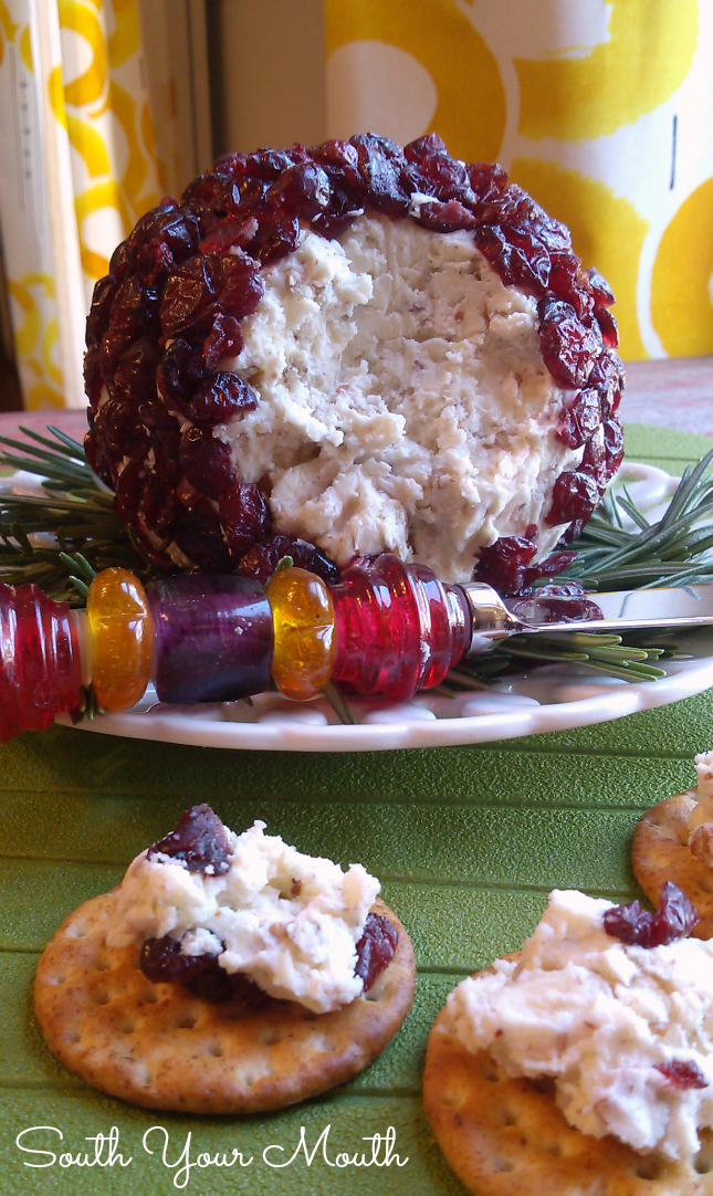 South Your Mouth Christmas Cranberry Cheese Ball
