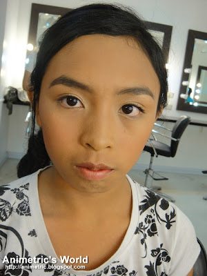 My first model's after photo for no make-up look