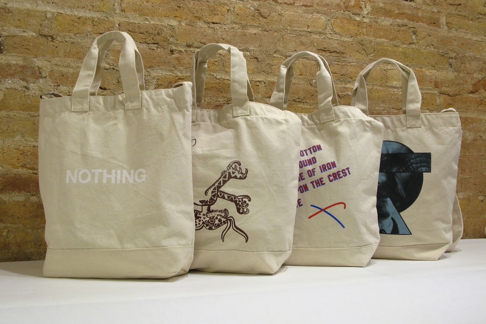 Latitudes' limited edition tote bags presented in the Asia Art Archive's exhibition "A short