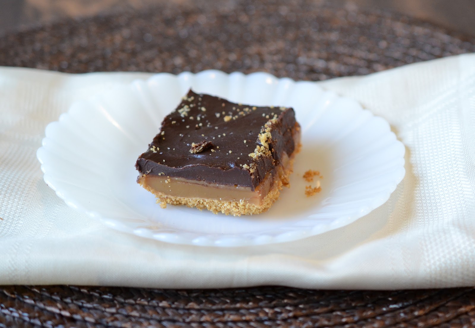 Dark Chocolate Salted Caramel Tart with a Graham Cracker Crust Bless This Mess