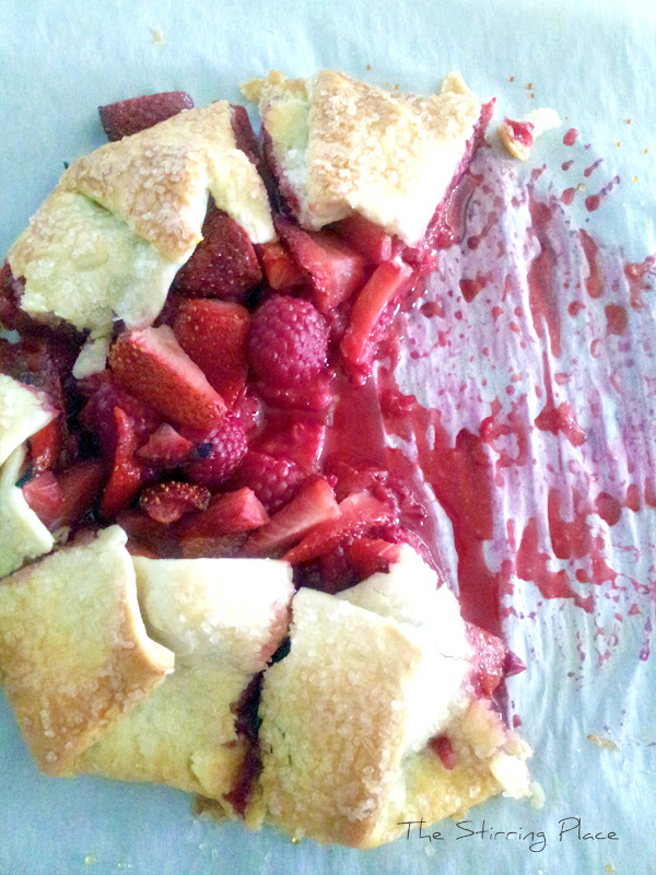 His and Hers Strawberry Raspberry Galette Slab Pie