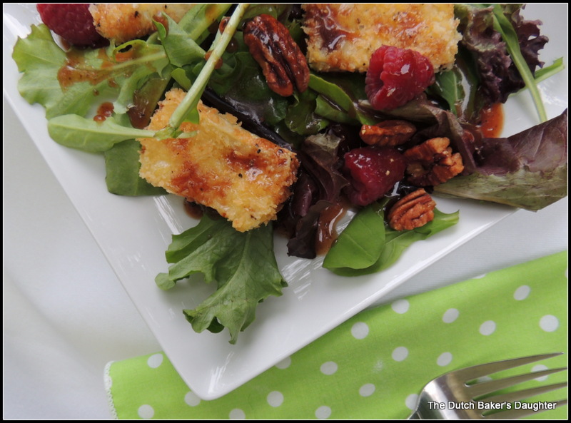 The Dutch Baker's Daughter Fried Brie and Raspberry Salad with Honey