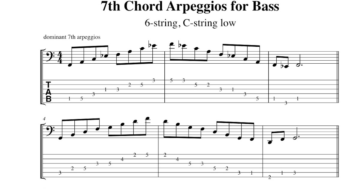 Jocko's Bass Tenor of Living 6string Bass 7thchord Arpeggios