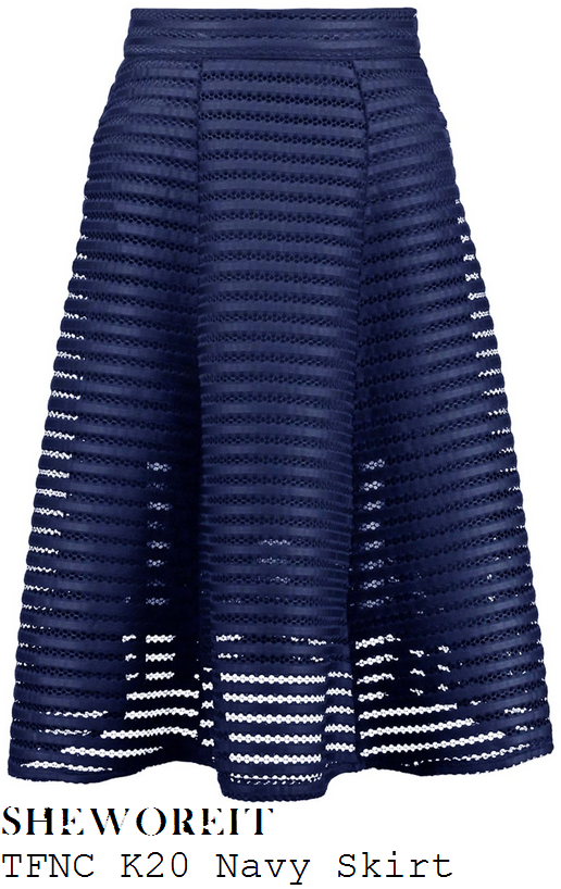 lucy-mecklenburgh-navy-blue-sheer-stripe-midi-skirt