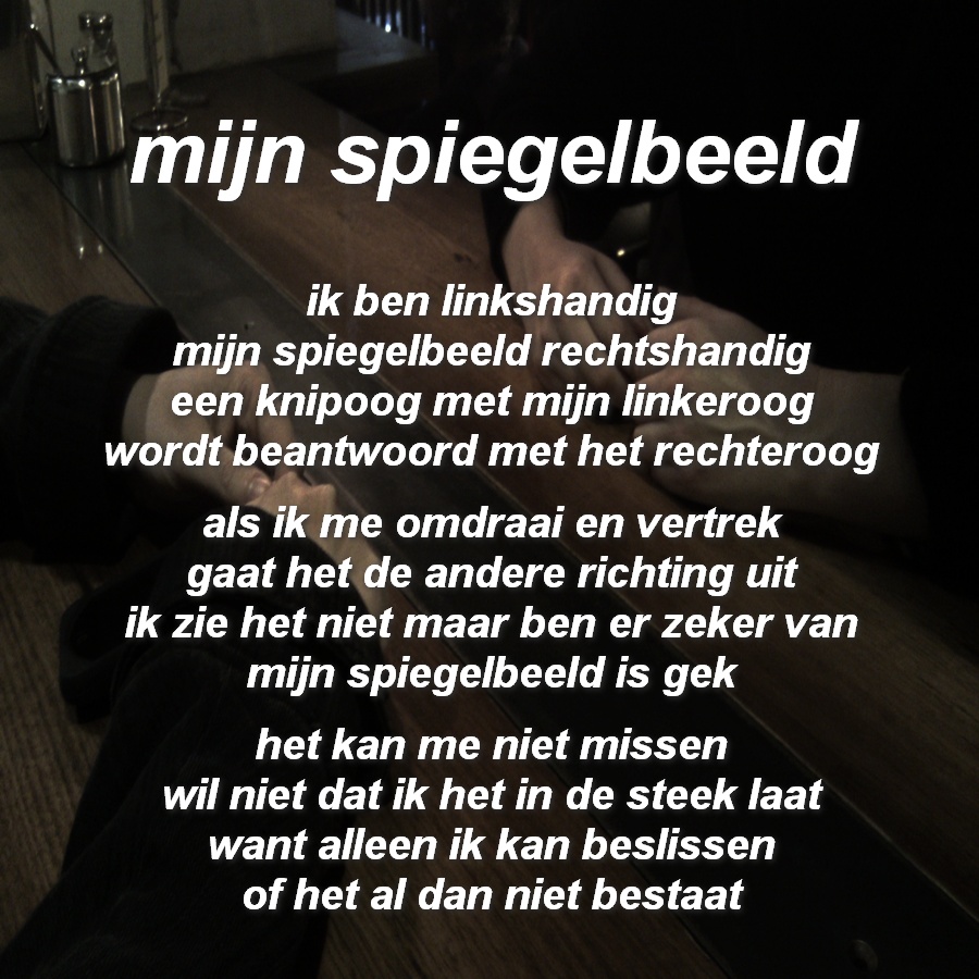 Gedichten In Beeld Mijn Spiegelbeeld Is Gek