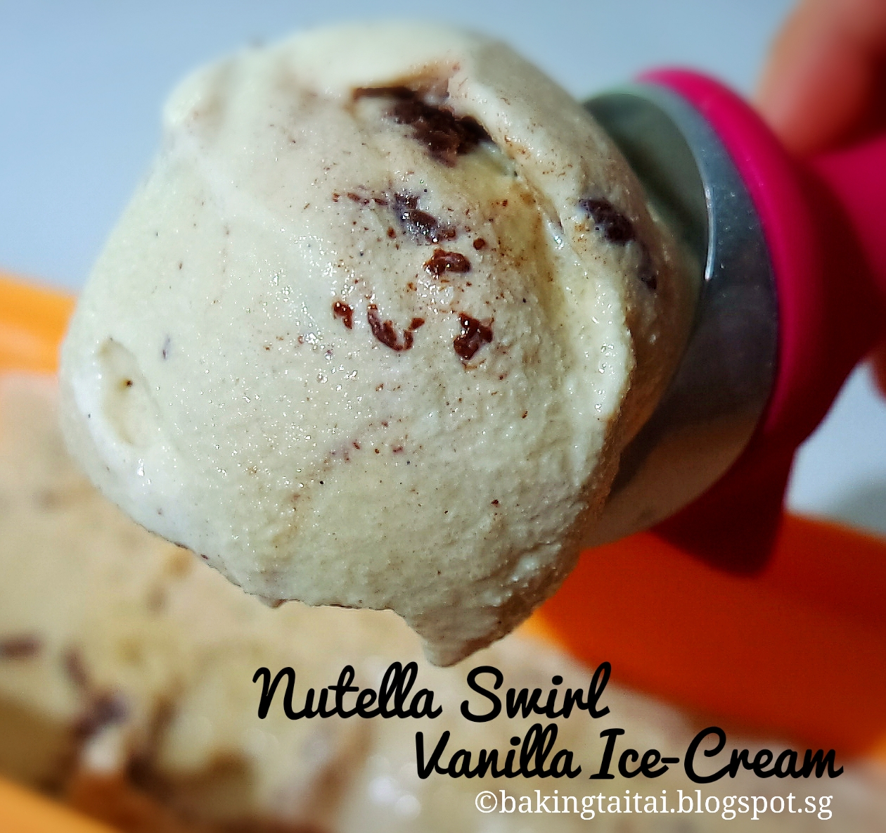 Baking Taitai 烘焙太太 Nutella Swirl Vanilla IceCream 榛子酱香草