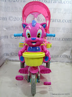 1 Sepeda Roda Tiga Royal RY9982CJ Baby Tom dengan Mainan Interaktif, New Canopy dan Jok Kain