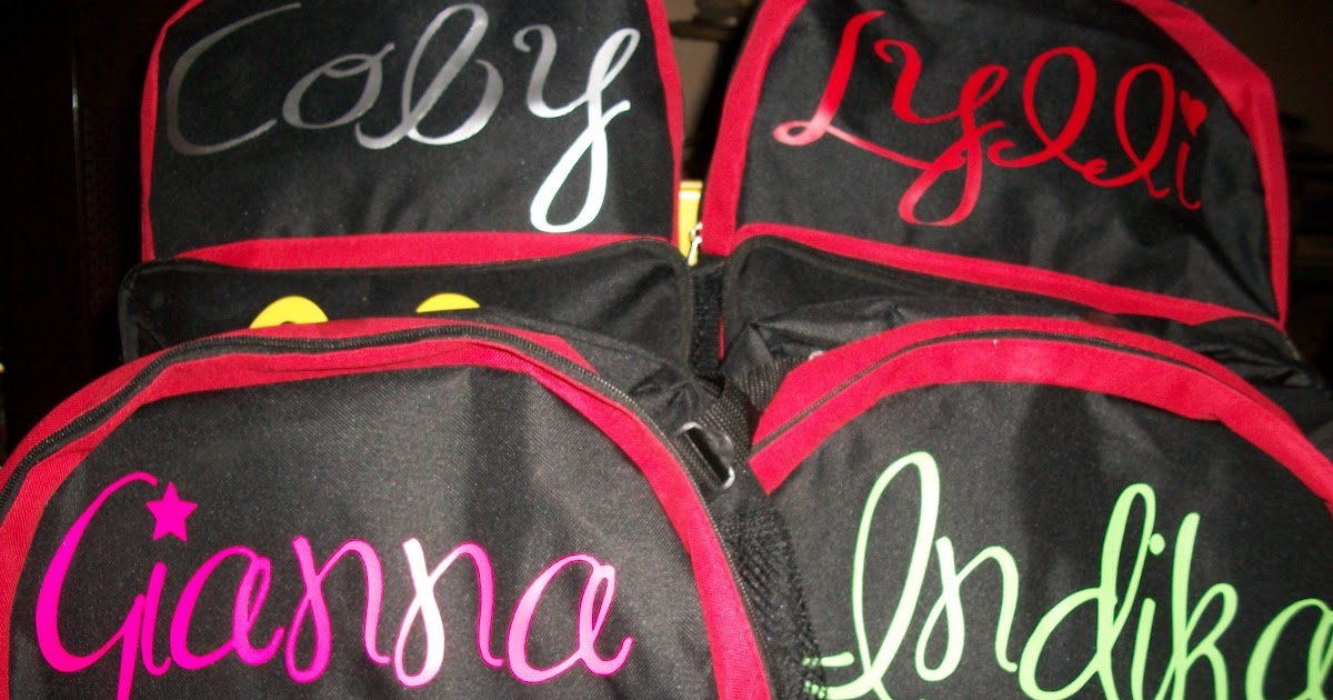 Creative Bling Heat Transfer Vinyl Back Packs