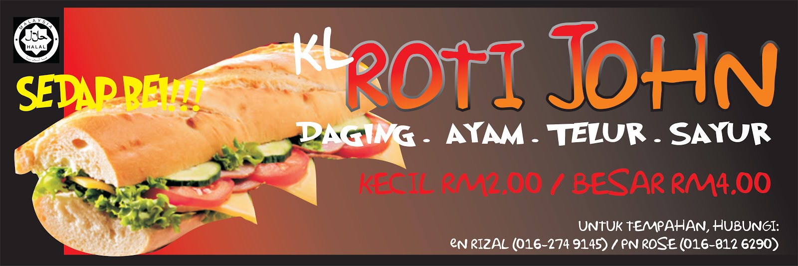 Design Banner Roti | menjual peralatan silkscreen menganjurkan kursus cetak Design Banner Roti | menjual peralatan silkscreen menganjurkan kursus cetak